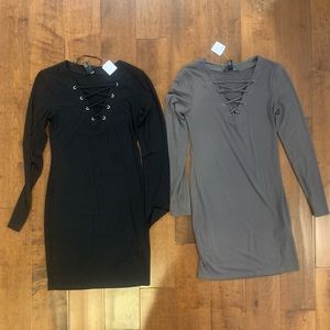 NWT forever 21 sexy lace up dress lot bundle S